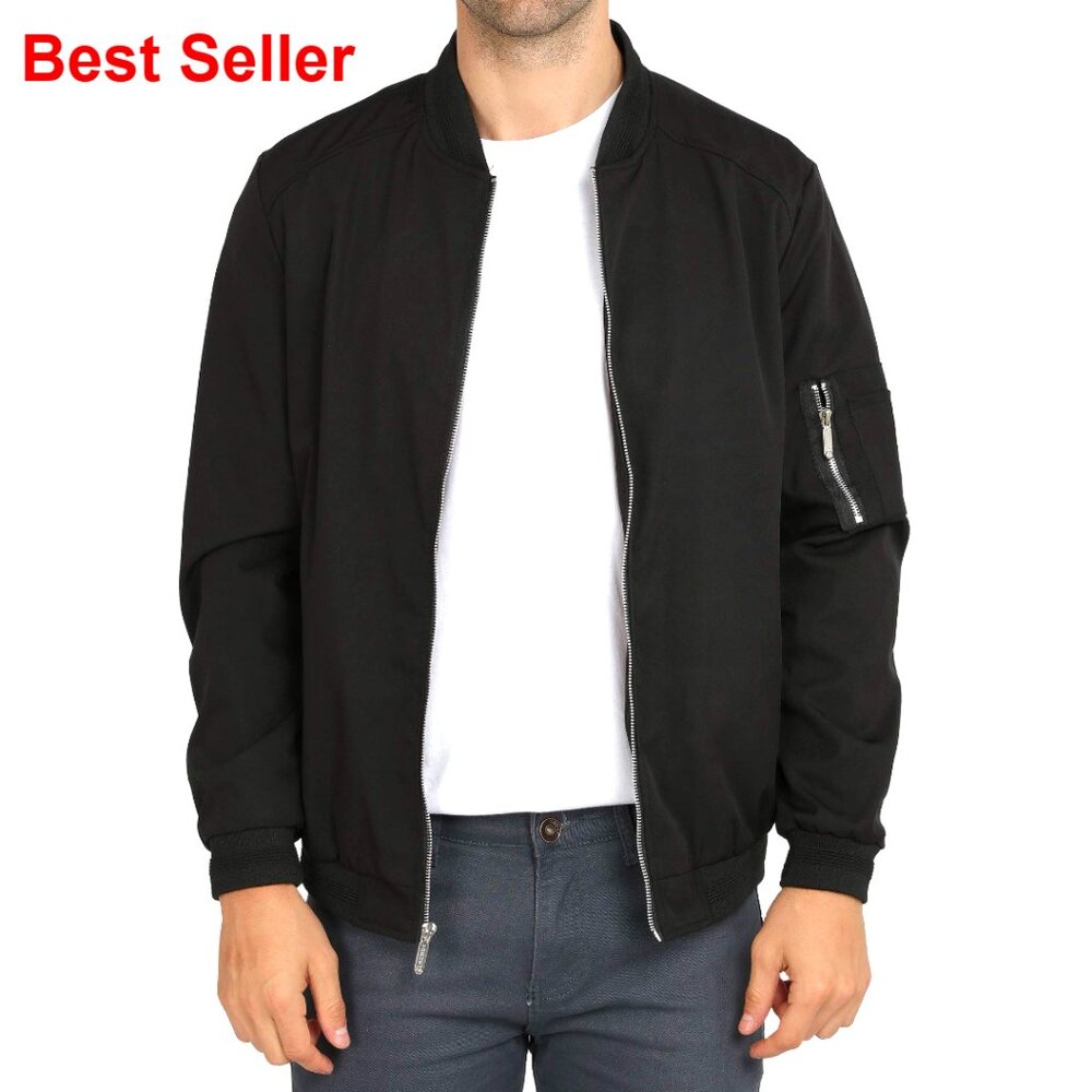 Lightweight Softshell Flight Bomber Jacket Windbreaker with Recycled Material